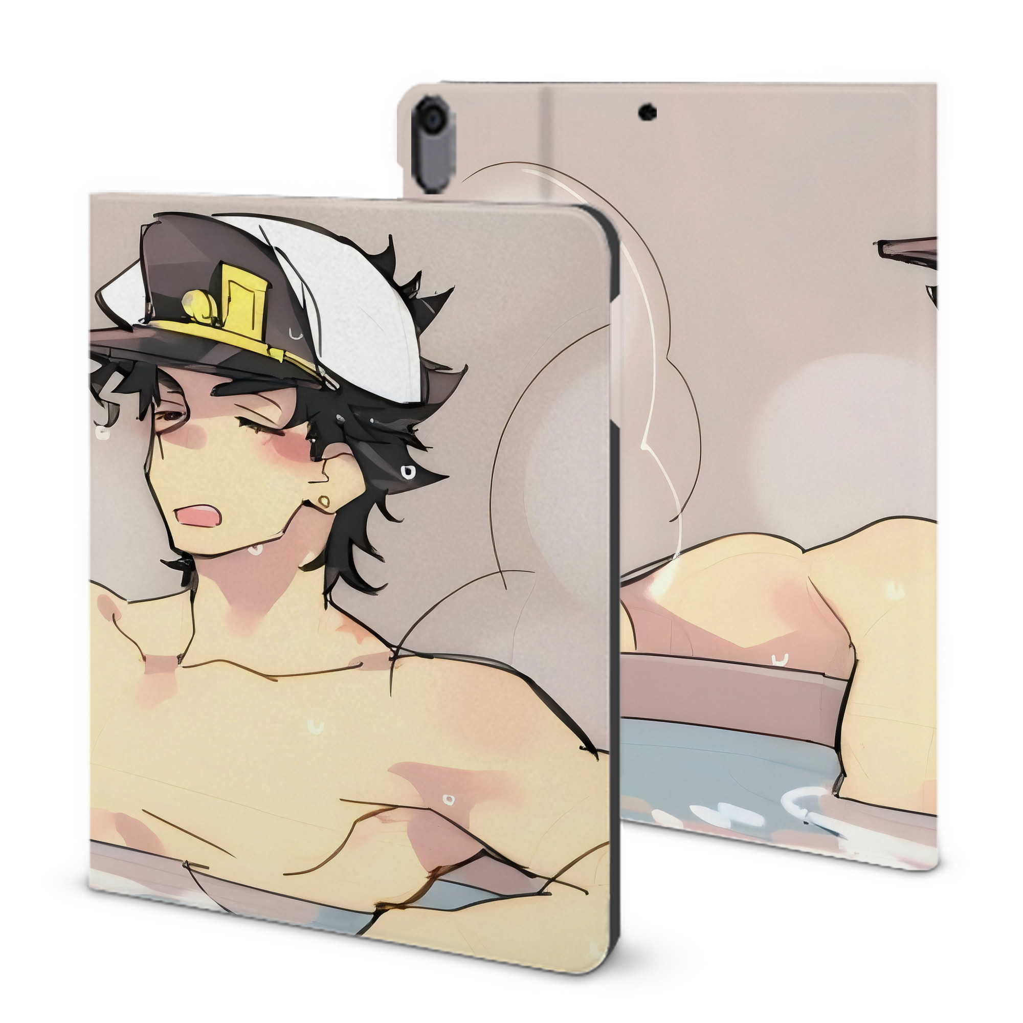 （画像用） ジョジョの奇妙な冒険 JoJo's Bizarre Adventure IPad ケース ブック型 PUレザー TPU 耐衝撃 軽量 薄型 ペン収納なし 全面保護 IPad 各モデル対応